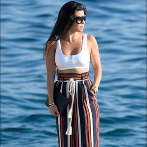 Tularosa 70s Stripe Blouse and Wide Leg Pant Set